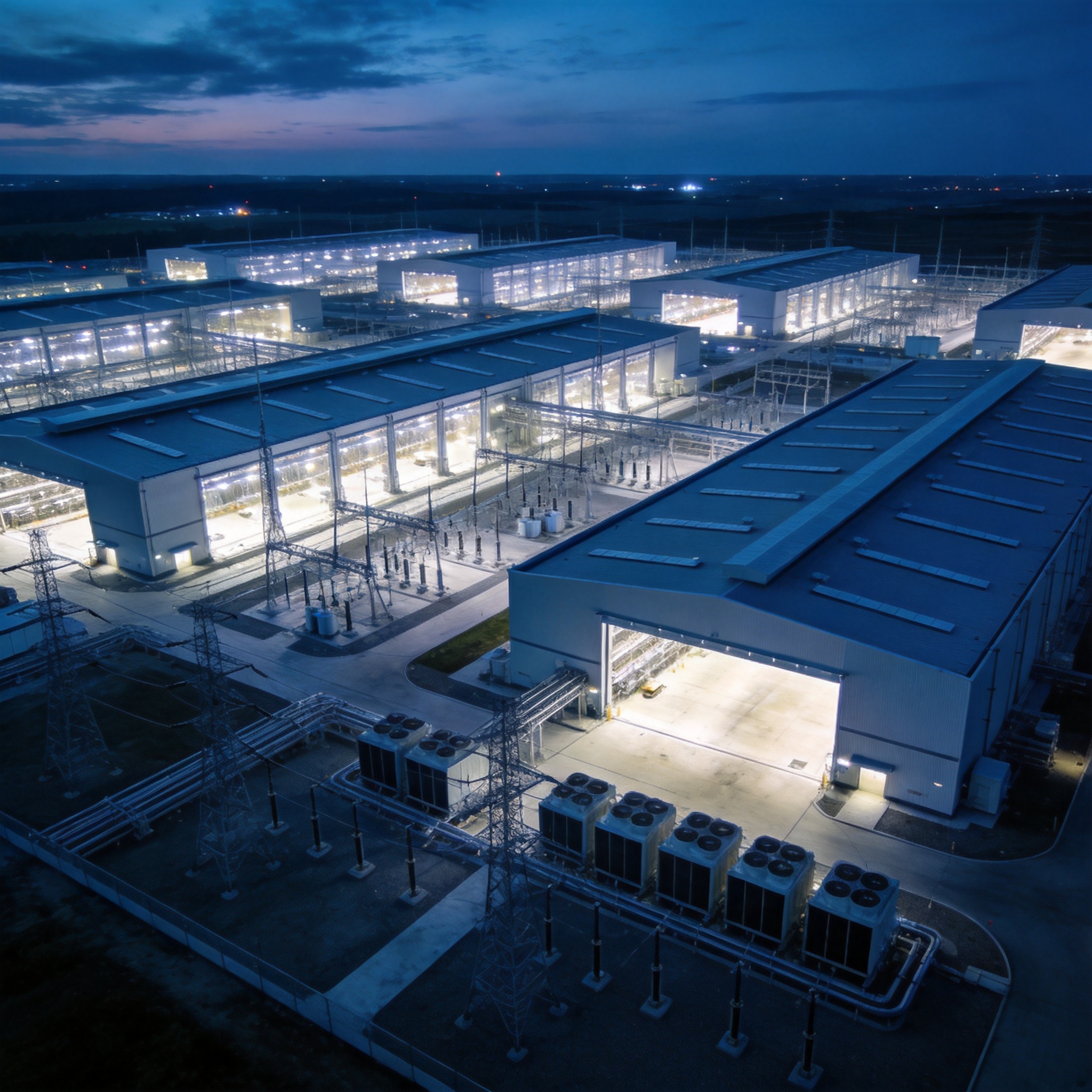Data center campus panorama